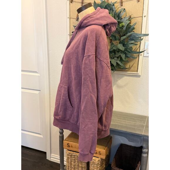 ASOS Design Plum Hoodie Sweatshirt Top Shirt 100% cotton Women Size 6 - Picture 3 of 9